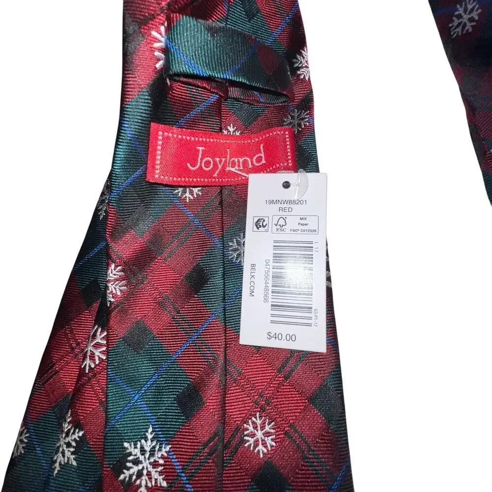 Joyland, Men’s Festive Holiday Christmas Novelty‎ Necktie NEW